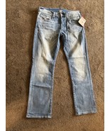 TRUE RELIGION stone slaw straight Flap Stretch Jeans Denim Pants Sz 36x3... - £86.03 GBP