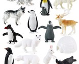 14Pcs Mini Arctic Animal Figures, Realistic Sea Animals Toys Plastic Oce... - $25.99
