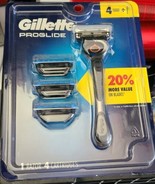 Gillette ProGlide Men&#39;s Razor, Handle &amp; 4 Blade Refills (K1) - $20.42