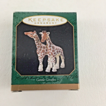 Hallmark Keepsake Miniature Christmas Tree Ornament Gentle Giraffes Vintage 1997 - £13.16 GBP