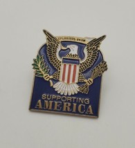 American Eagle Crest Souvenir Pin Supporting America LW Bristol Classics - £19.62 GBP