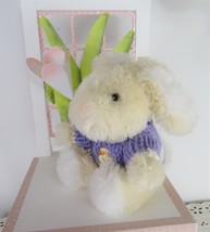 Animal Adventure off white Easter Bunny Rabbit Plush Stuffed Animal Duck Sweater - £12.66 GBP