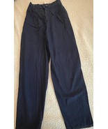 Vintage Koret City Blues Jeans Womens 10 Elastic Waist Straight Pleated ... - $21.05 CAD