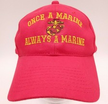Vintage Ones a Marine Always a Marine Red Denim Trucker Hat Cap Adjust S... - £11.15 GBP