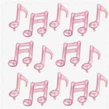 Melody Magic: 15pcs Music Note F Balloons - Vibrant 16inch Pink Mylar Balloons f - £22.72 GBP