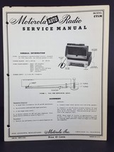 Motorola 1951 Chevrolet Auto Radio Service Manual Model CT1M - $6.93