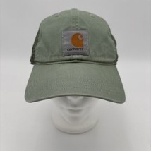 Carhartt Trucker Hat Distressed Style Adjustable Green Snapback One Size - $14.85