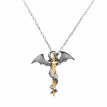 Fashion Punk Glow In The Dark Jewelry Luminous Choker Pendant Chain Dragon Sword - £7.27 GBP