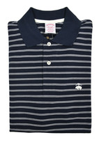 Brooks Brothers Mens Navy Blue Striped Original Fit  Polo Shirt Small S ... - £46.67 GBP