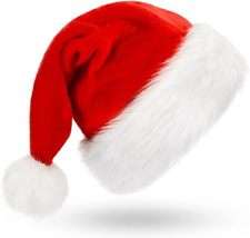 Santa Hat,Christmas Hat,Unisex Velvet Christmas Hats Extra Thicken Fur,Santa Hat - £12.25 GBP