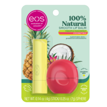 eos 100% Natural Lip Balm Stick &amp; Sphere - Pineapple Passionfruit Coconu... - $19.79