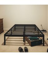 16 Inch Metal Platform Bed Frame Black Full Steel Slat Support No Box Sp... - $4,037.07 MXN