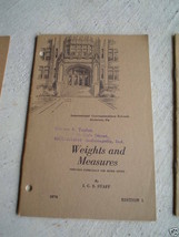 1921 Booklet Weight Measure Intl Correspondence Schools - £14.70 GBP