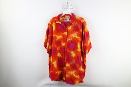 Vintage 90s Streetwear Womens 18 / 20 Celestial Sun All Over Print Button Shirt - $49.45