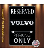 VOLVO Parking 8&quot;x12&quot; Brushed Aluminum and translucent Classy Black sign - £15.61 GBP