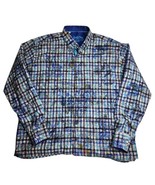 Lansky Bros Paisley Floral Leaves Shirt Long Sleeve Button Up Men&#39;s Size... - €51,54 EUR