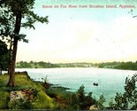 Vtg Carte Postale 1911 Scène Sur Fox Rivière De Stroebes Île Appleton, Wi - $6.76