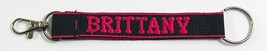 BRITTANY Personalized Keychain Pink / Black - $9.89
