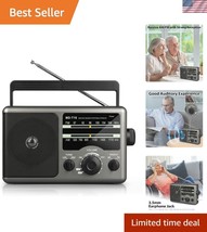 Multi-Power AM/FM Transistor Radio with Enhanced Reception for Home/Outdoor - $840.68 MXN