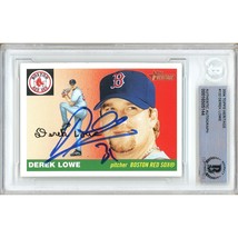 Derek Lowe Boston Red Sox Auto 2004 Topps Heritage Baseball #122 Autographed BAS - £102.25 GBP