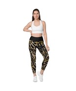 New Women&#39;s 2XS-6XL Legging Animal Print Black Compression Pockets High ... - $34.64+