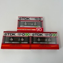 3 Vintage TDK D90 Blank Audio Cassette Tape High Output Normal Type I Japan - £22.22 GBP