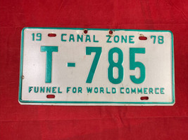 1978 Panama Canal Zone Funnel For World Commerce Truck License Plate # Y... - £31.96 GBP