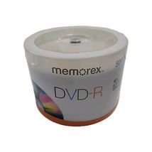 Memorex 50 Pack DVD-R 16X 4.7GB 120Min Recordable Discs New Sealed - $6.93