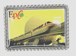 Disney 2001 Epcot Monorail  Passing Spaceship Earth Postcard Pin#4001 - £19.10 GBP