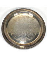 Vintage Silver-plate Tray Round  15” Round Wm RODGERS &amp; SON Spring Flowe... - €30,20 EUR