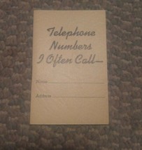 VTG 1943 1944 Calendar Telephone Number Booklet Help The Wat Toady WWII ... - $19.99