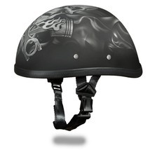 Daytona Helmets Skull Cap Eagle W/ Pistons Skull No Dot Motorcycle Helmet 6002PS - £52.72 GBP