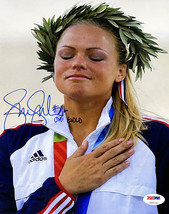 Jennie Finch Signed USA Softball 8x10 Photo 04 US Gold Inscription PSA Holo - £38.67 GBP