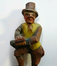 Charles Dickens ANRI Sam Weller Vintage Hand Carved Wood Figure 1920s Shoeshiner - £52.67 GBP