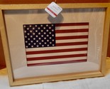 Framed American Flag Wood &amp; Plastic 16&quot;x 12&quot; Ashland Wall Decor 4th Of J... - $23.99