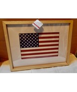 Framed American Flag Wood &amp; Plastic 16&quot;x 12&quot; Ashland Wall Decor 4th Of J... - £19.17 GBP