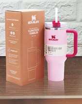 Stanley 40oz Stainless Steel H2.0 Flowstate Quencher Tumbler Flamingo PINK NEW - £70.61 GBP