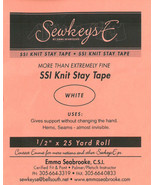 White 1/2&quot; Fusible SS1 Extra Fine Knit Stay Tape - By the 25 yard Roll M... - £7.08 GBP