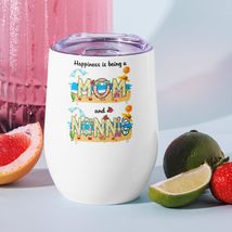 Happiness Is Being A Mom And Nannie Summer Wine tumbler, Summer Beach Wine tumbl - £20.68 GBP