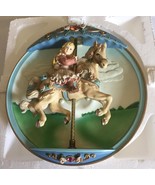 BRADFORD EXCHANGE CAROUSEL DAYDREAMS SWEPT AWAY, 3D MUSICAL PLATE, VERY ... - £22.52 GBP