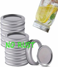 12 Pack Wide Mouth Canning Lids and Rings Suitable for Ball or Kerr Jars, Mason - £15.57 GBP