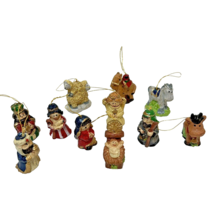 Vintage Miniature Nativity Christmas Tree Resin Ornaments 1.5&quot; Lot of 11 - $8.49