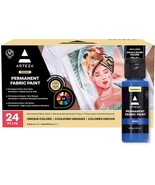 ARTEZA Fabric Paint Set of 24 Permanent Paint Textile Paint for Drawing ... - $56.46