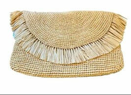 NWOT Mar Y Sol Tanya Raffia Straw Crossbody Bag Clutch - $23.38