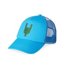 Sun + Stone Mens Cactus Patch Trucker Hat in Blue-O/S - $13.99