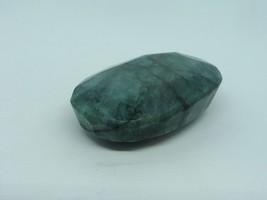 597 Carats Natural Emerald Color Enhanced Green Oval Faceted Cut Gemstone Stone - £52.94 GBP