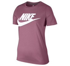 Nike Womens Sportswear Essential Logo Top Size X-Large Color Pink/White - £31.58 GBP
