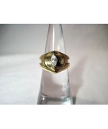 Vintage Signed 14K Yellow Gold Ladies Marquise Diamond Wedding Ring K537 - £595.71 GBP