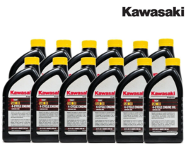 12PK Genuine OEM Kawasaki 4-Cycle Engine Oil 1QT Bottle SAE 30 K-Tech 99969-6281 - £65.49 GBP