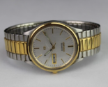 Vintage Seiko men&#39;s watch 5Y23-814W CK &quot;SQ&quot; gold and silver tones NICE! - $69.99